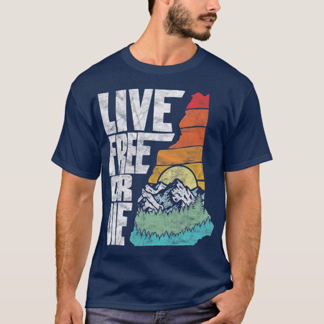 Camiseta Naturaleza de Nuevo Hampshire libre o muerta (Anverso)
