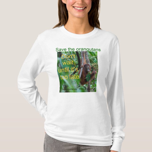 Camiseta Naturaleza de Orangutan Borneo (Anverso)