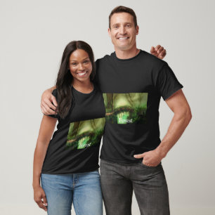 Camiseta Naturaleza de pintura digital del puente forestal 