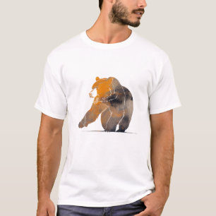 Camiseta Naturaleza de vida silvestre de oso pardo Estilo d