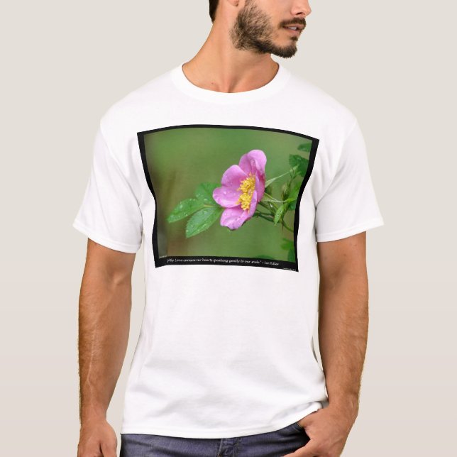 Camiseta Naturaleza Del Amor Rosa Salvaje Tormenta Belleza (Anverso)