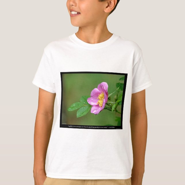 Camiseta Naturaleza Del Amor Rosa Salvaje Tormenta Belleza (Anverso)
