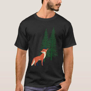 Camiseta naturaleza del bosque de animales zorros