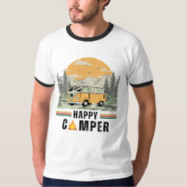 Camiseta Naturaleza del Camper de Aventura Retro Vintage Bl