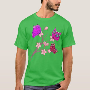 Camiseta Naturaleza del cerezo de flores Insectos Animal Ja