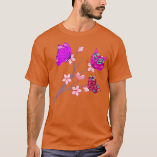 Camiseta Naturaleza del cerezo de flores Insectos Animal Ja