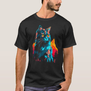 Camiseta Naturaleza del gato Maine Coon
