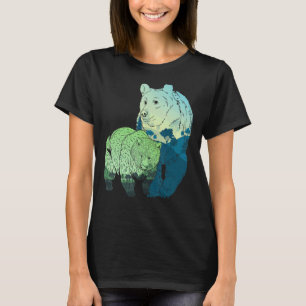 Camiseta Naturaleza del oso marrón Bosque de vida silvestre