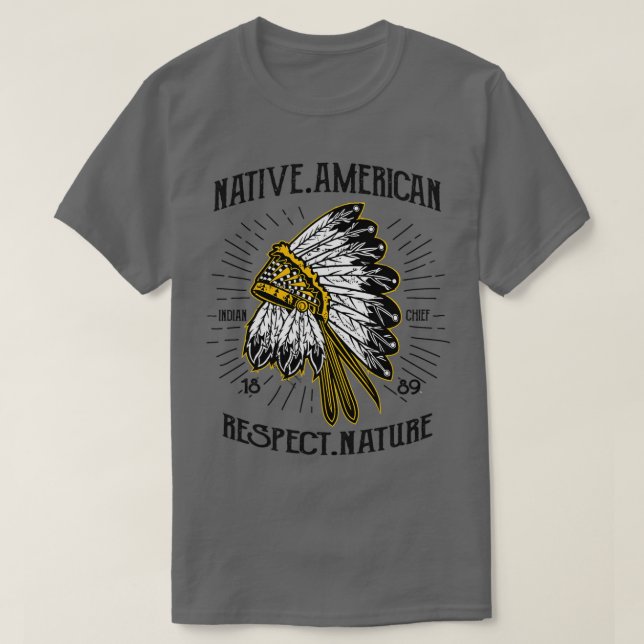 Camiseta Naturaleza del respeto de los nativos estadouniden (Diseño del anverso)