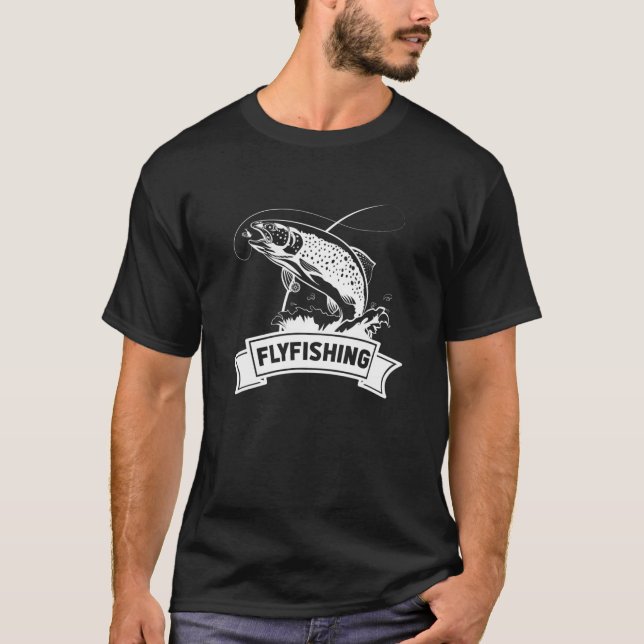Camiseta Naturaleza del río de peces de trucha de pesca de  (Anverso)
