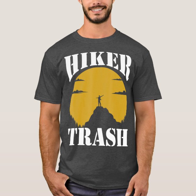 Camiseta Naturaleza divertida de la montaña Hiker Trash (Anverso)