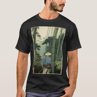 Camiseta Naturaleza espiritual del bloque de madera del bam