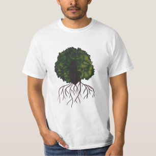 Camiseta Naturaleza estética Collage Art con raíces de árbo