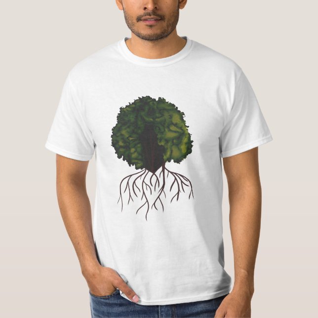 Camiseta Naturaleza estética Collage Art con raíces de árbo (Anverso)