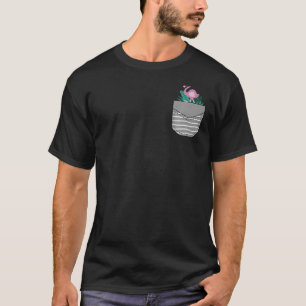Camiseta Naturaleza Estética Flamingo En El Bolsillo