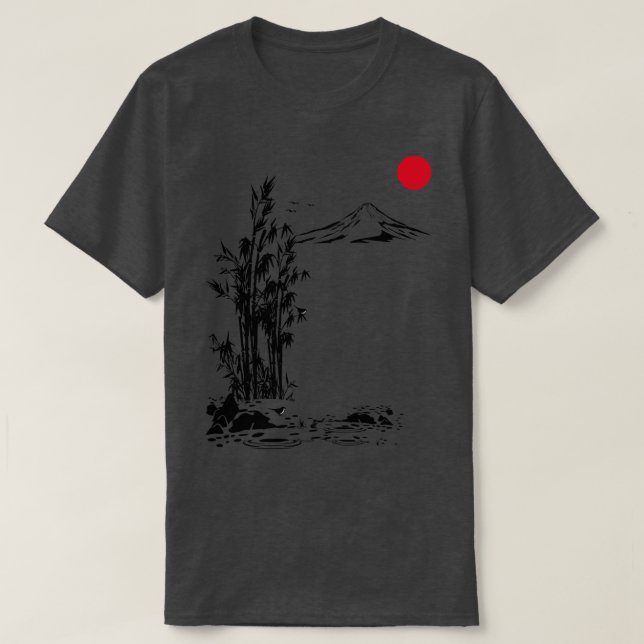 Camiseta Naturaleza exótica estilo oriental (Diseño del anverso)