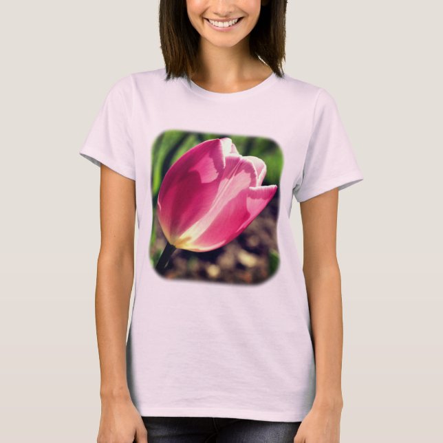Camiseta Naturaleza floral de la luz solar de los tulipanes (Anverso)