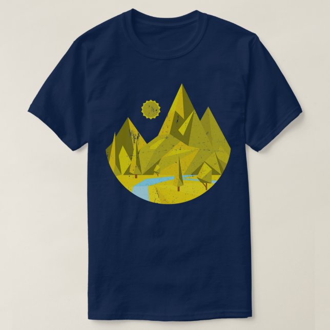 Camiseta Naturaleza geométrica 2 (Diseño del anverso)