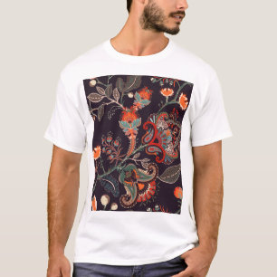 Camiseta Naturaleza india floral grande sin foco