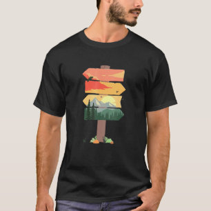 Camiseta Naturaleza inspiradora de la señal de sol de monta