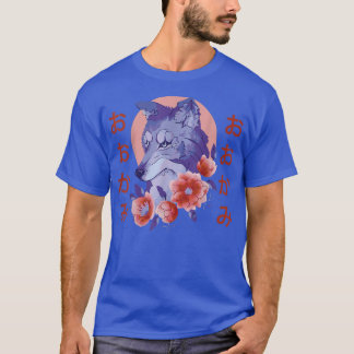 Camiseta Naturaleza japonesa de la flor lobo 