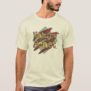 Camiseta "Naturaleza logotipo resistido de la bestia"