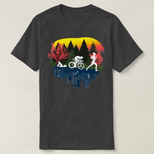 Camiseta Naturaleza maravillosa de Triatlón 1 (Diseño del anverso)