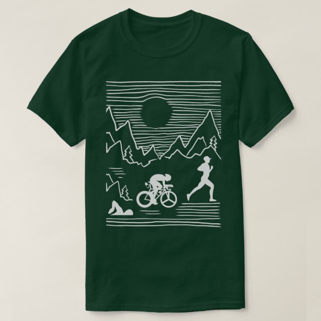 Camiseta Naturaleza maravillosa de Triatlón 3 (Diseño del anverso)