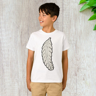 Camiseta Naturaleza Minimalista de la pluma dibujada a mano
