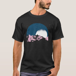 Camiseta Naturaleza Moon Mountain Hiker Moonlight Senderism