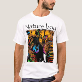 Camiseta Naturaleza Muchacho elefantes animales del arco ir