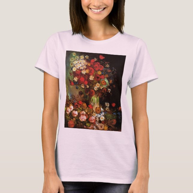 Camiseta Naturaleza muerta Flores en un jarrón de Vincent v (Anverso)