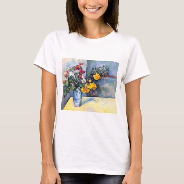 Camiseta Naturaleza Muerta Flores en un Jarrón Por Paul Cez (Anverso)