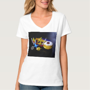 Camiseta Naturaleza muerta simbólica de Hanukkah de Slipper