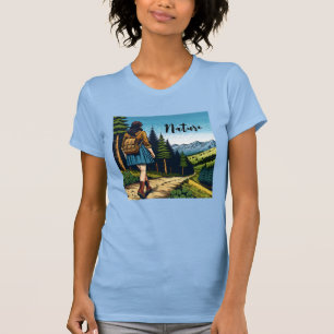 Camiseta Naturaleza   Mujeres caminando por un sendero