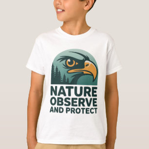 Camiseta Naturaleza - Observar y proteger - Cabeza de águil
