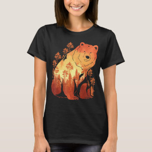 Camiseta Naturaleza Oso Marrón al aire libre Selva silvestr