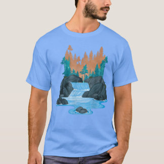 Camiseta Naturaleza otoñal de los árboles forestales de los