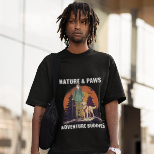 Camiseta Naturaleza & Patas Chica de Senderismo & Retriev