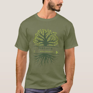 Camiseta Naturaleza. ¿Quién Sabía? Árbol y raíces
