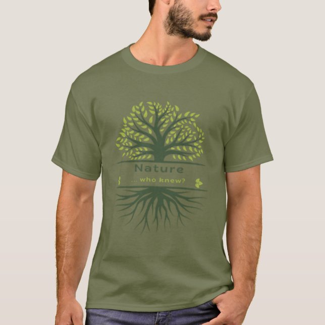 Camiseta Naturaleza. ¿Quién Sabía? Árbol y raíces (Anverso)