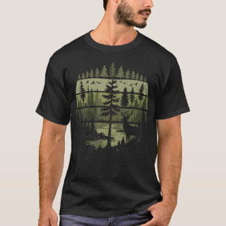 Camiseta Naturaleza Retro Bosque Vida Silvestre Al Aire Lib