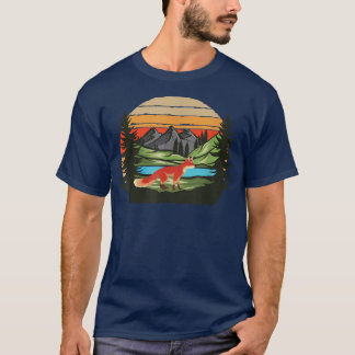Camiseta Naturaleza Retro Bosques Montañas Vida silvestre A