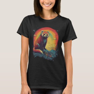 Camiseta Naturaleza retro del Panda rojo lindo Panda gráfic
