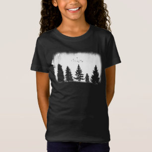 Camiseta Naturaleza Retro minimalista Árboles silvestres