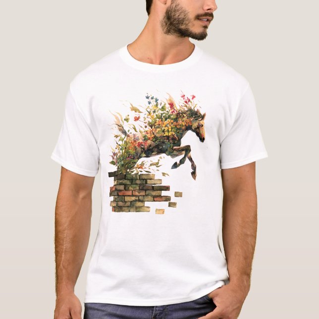 Camiseta Naturaleza Salto de Caballos Botánicos Florales (Anverso)