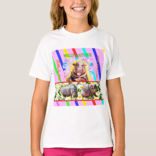 Camiseta NATURALEZA SALVAJE. Colección de diseño HIPPO