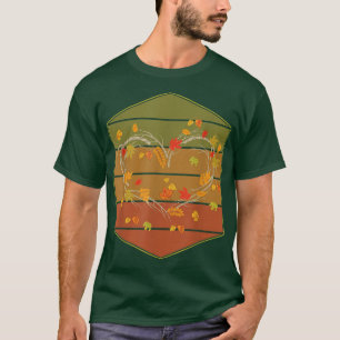 Camiseta Naturaleza silvestre Corazón forestal Retro otoño 