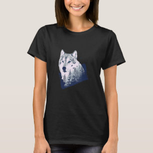 Camiseta Naturaleza silvestre del lobo forestal Animal salv