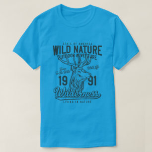 Camiseta Naturaleza silvestre Estilo de cosecha Caza Camise